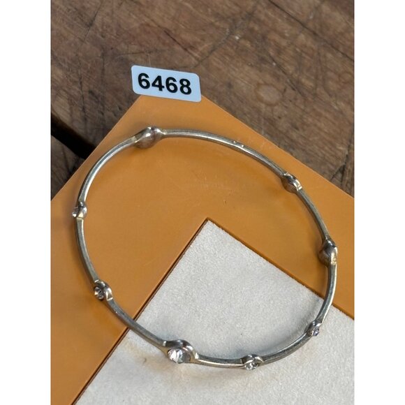 Lia Sophia Silver-Tone Lia Sophia Bangle Bracelet With Faux Diamond Accents - Picture 3 of 11